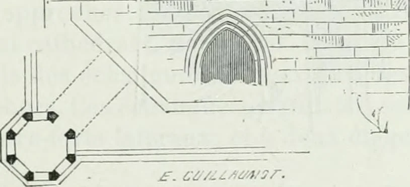 An illustration from Dictionnaire raisonné de l'architecture française du XIe au XVIe siècle, 1875, leaf 148