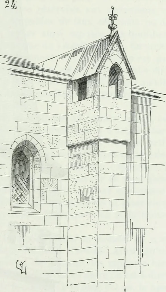 An illustration from Dictionnaire raisonné de l'architecture française du XIe au XVIe siècle, 1875, leaf 150