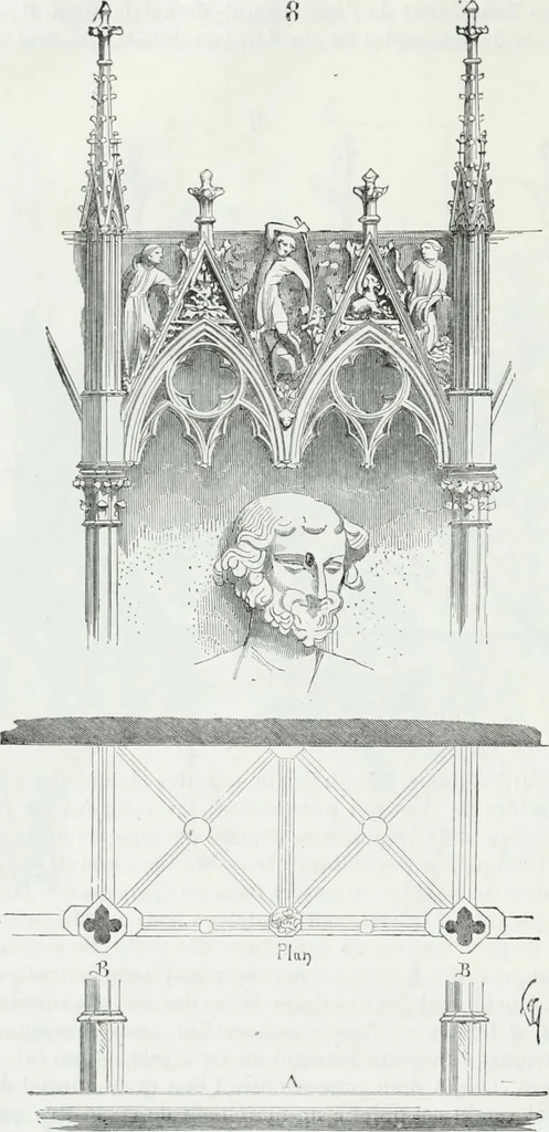 An illustration from Dictionnaire raisonné de l'architecture française du XIe au XVIe siècle, 1875, leaf 17