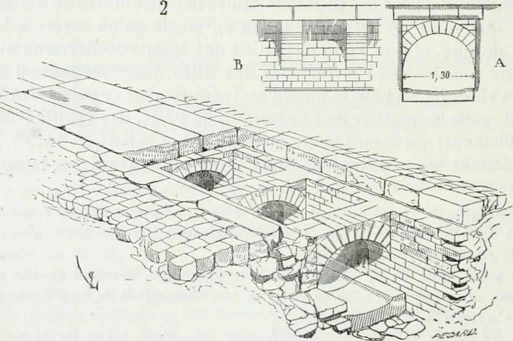 An illustration from Dictionnaire raisonné de l'architecture française du XIe au XVIe siècle, 1875, leaf 205