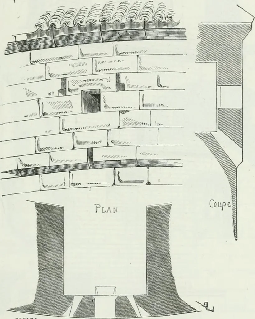An illustration from Dictionnaire raisonné de l'architecture française du XIe au XVIe siècle, 1875, leaf 208