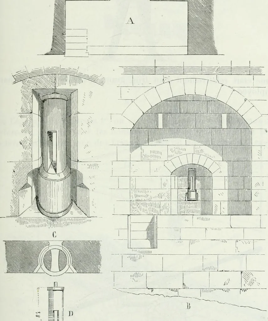 An illustration from Dictionnaire raisonné de l'architecture française du XIe au XVIe siècle, 1875, leaf 210