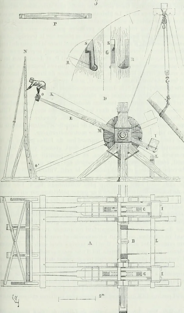 An illustration from Dictionnaire raisonné de l'architecture française du XIe au XVIe siècle, 1875, leaf 224