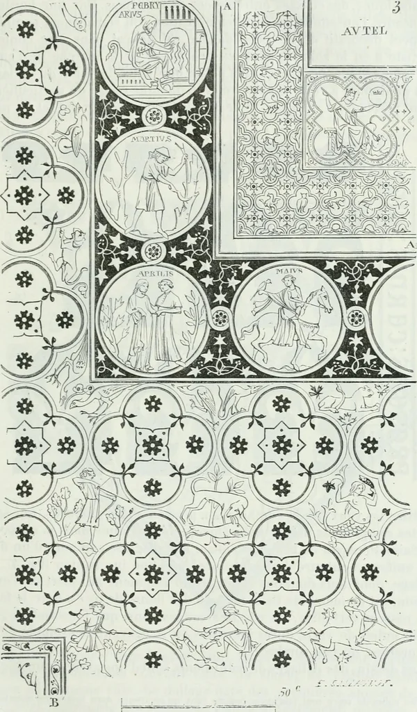 An illustration from Dictionnaire raisonné de l'architecture française du XIe au XVIe siècle, 1875, leaf 24