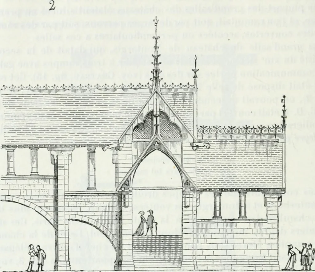 An illustration from Dictionnaire raisonné de l'architecture française du XIe au XVIe siècle, 1875, leaf 299