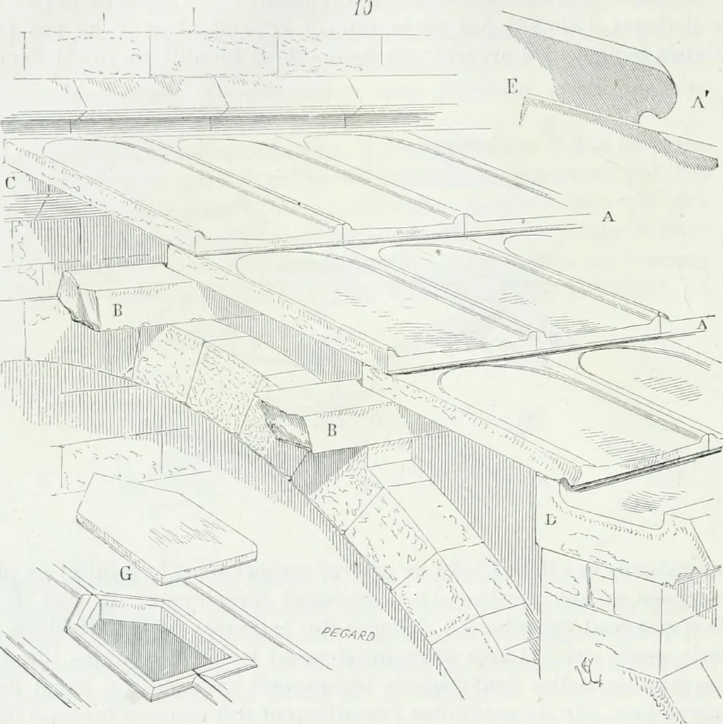 An illustration from Dictionnaire raisonné de l'architecture française du XIe au XVIe siècle, 1875, leaf 31
