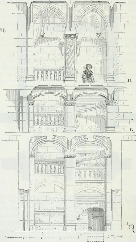 An illustration from Dictionnaire raisonné de l'architecture française du XIe au XVIe siècle, 1875, leaf 319