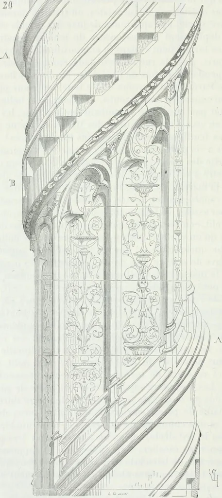 An illustration from Dictionnaire raisonné de l'architecture française du XIe au XVIe siècle, 1875, leaf 323