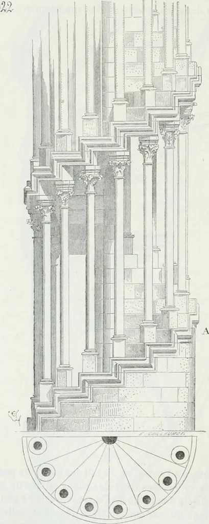 An illustration from Dictionnaire raisonné de l'architecture française du XIe au XVIe siècle, 1875, leaf 325
