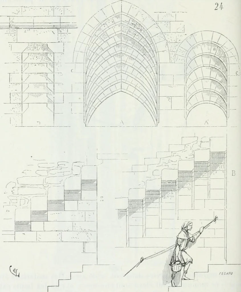 An illustration from Dictionnaire raisonné de l'architecture française du XIe au XVIe siècle, 1875, leaf 327
