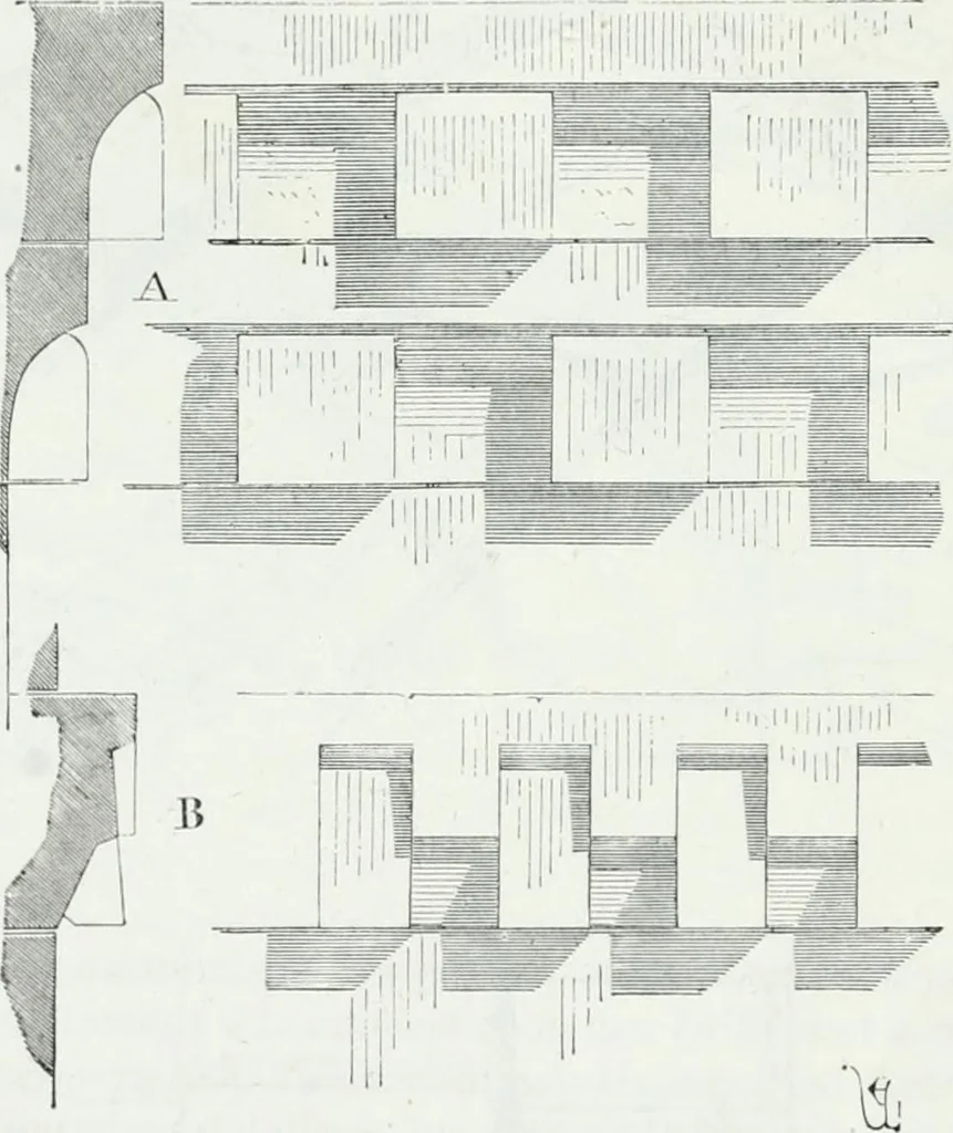 An illustration from Dictionnaire raisonné de l'architecture française du XIe au XVIe siècle, 1875, leaf 33