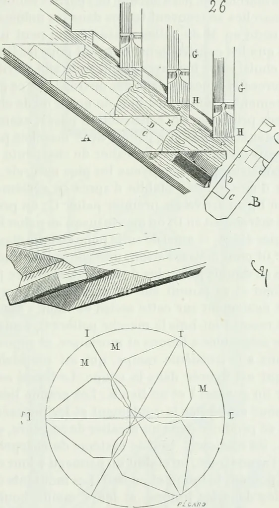 An illustration from Dictionnaire raisonné de l'architecture française du XIe au XVIe siècle, 1875, leaf 330