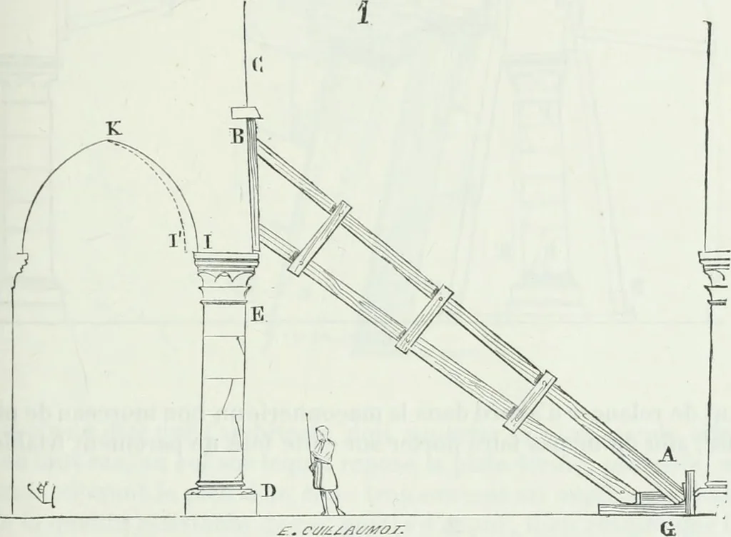 An illustration from Dictionnaire raisonné de l'architecture française du XIe au XVIe siècle, 1875, leaf 342