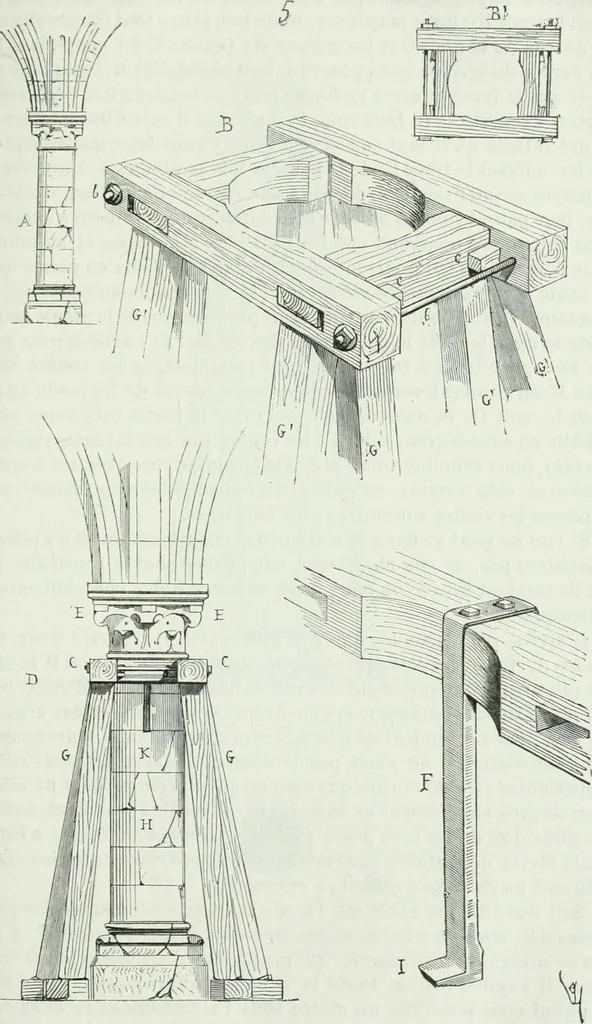 An illustration from Dictionnaire raisonné de l'architecture française du XIe au XVIe siècle, 1875, leaf 348