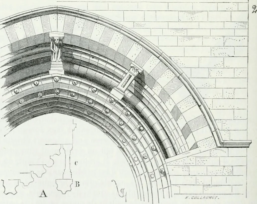 An illustration from Dictionnaire raisonné de l'architecture française du XIe au XVIe siècle, 1875, leaf 355