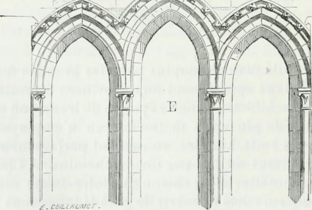 An illustration from Dictionnaire raisonné de l'architecture française du XIe au XVIe siècle, 1875, leaf 387
