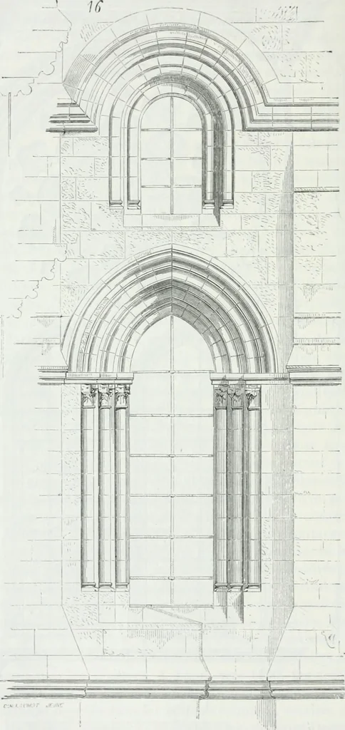 An illustration from Dictionnaire raisonné de l'architecture française du XIe au XVIe siècle, 1875, leaf 391