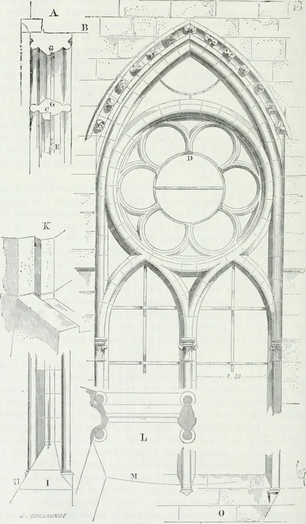 An illustration from Dictionnaire raisonné de l'architecture française du XIe au XVIe siècle, 1875, leaf 395