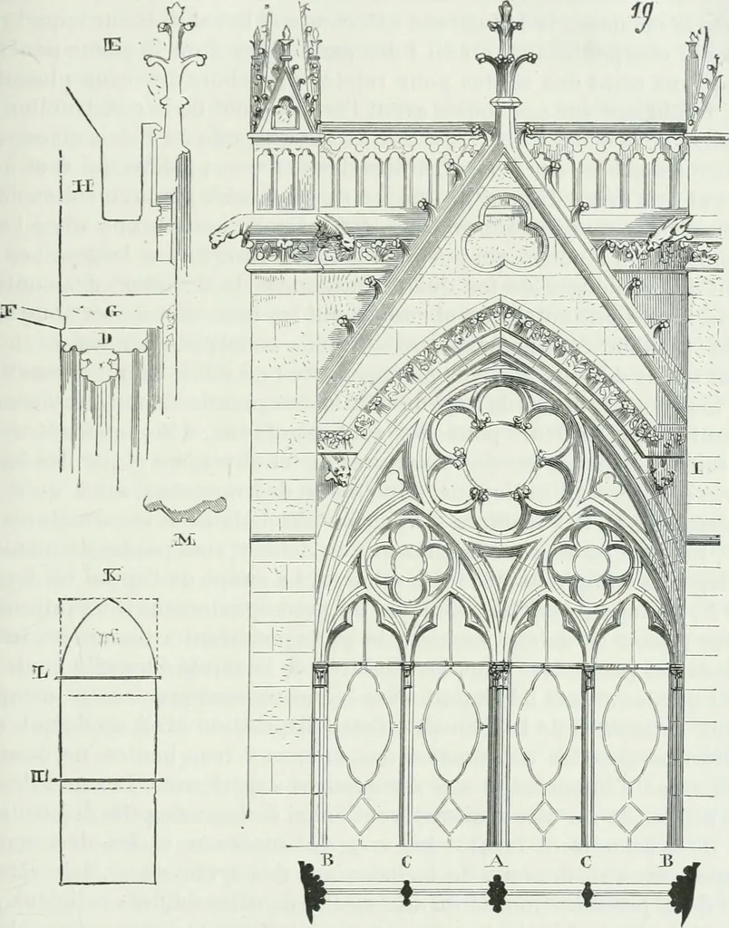 An illustration from Dictionnaire raisonné de l'architecture française du XIe au XVIe siècle, 1875, leaf 396