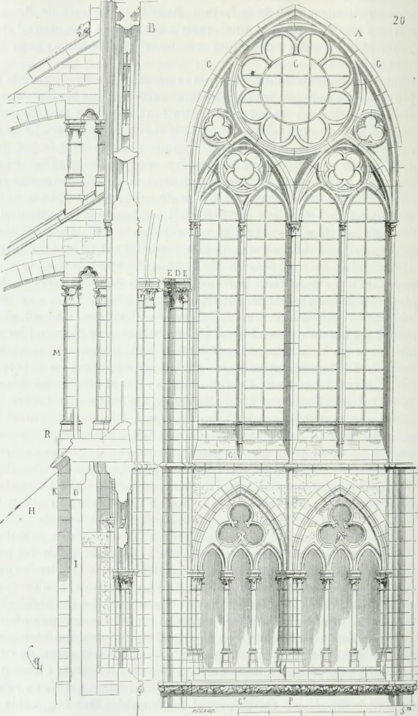 An illustration from Dictionnaire raisonné de l'architecture française du XIe au XVIe siècle, 1875, leaf 399