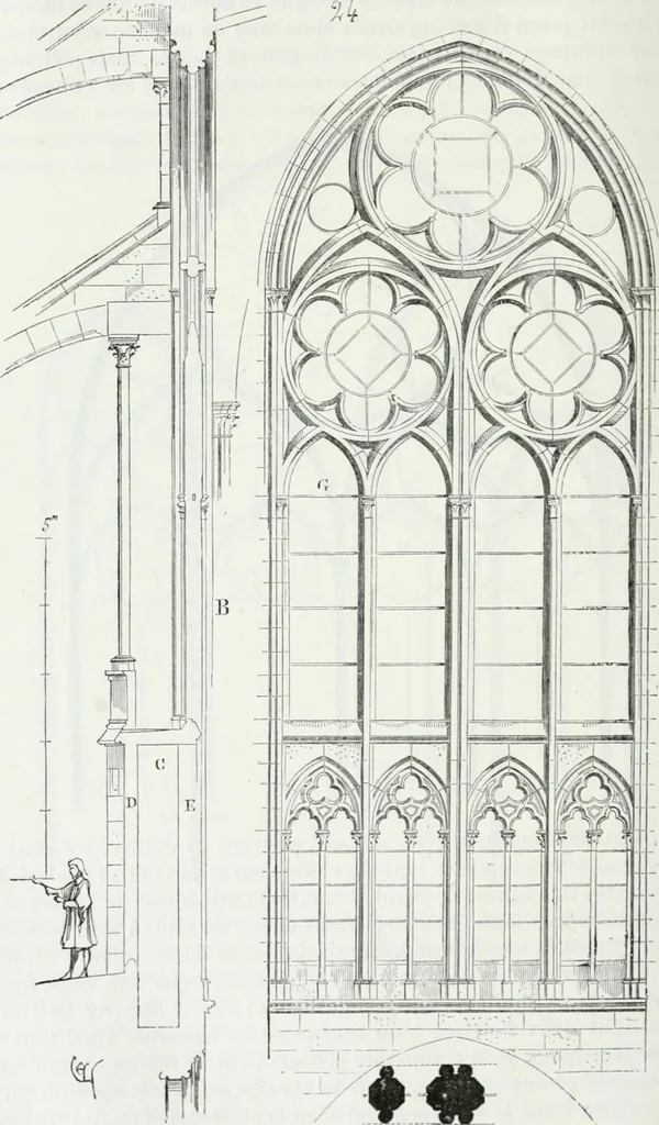 An illustration from Dictionnaire raisonné de l'architecture française du XIe au XVIe siècle, 1875, leaf 403