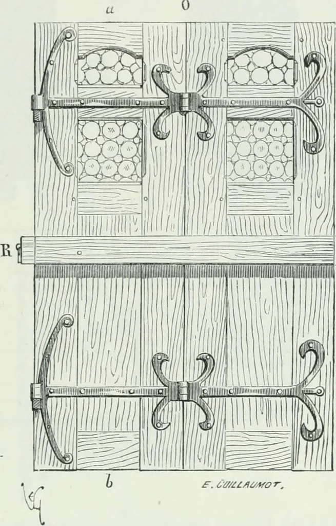 An illustration from Dictionnaire raisonné de l'architecture française du XIe au XVIe siècle, 1875, leaf 412