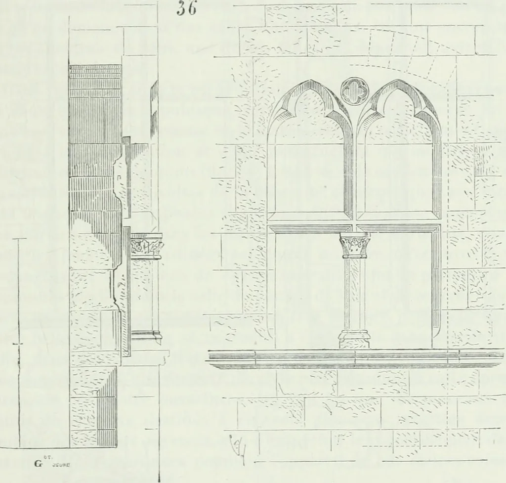 An illustration from Dictionnaire raisonné de l'architecture française du XIe au XVIe siècle, 1875, leaf 418