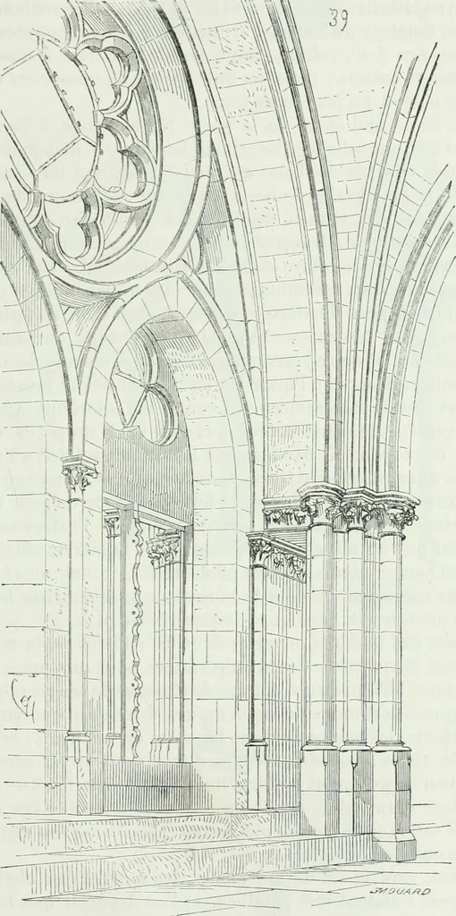 An illustration from Dictionnaire raisonné de l'architecture française du XIe au XVIe siècle, 1875, leaf 422