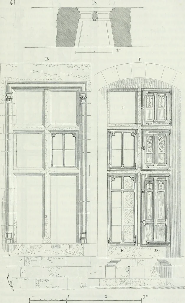 An illustration from Dictionnaire raisonné de l'architecture française du XIe au XVIe siècle, 1875, leaf 426