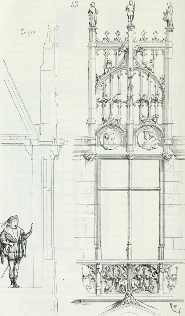 An illustration from Dictionnaire raisonné de l'architecture française du XIe au XVIe siècle, 1875, leaf 427