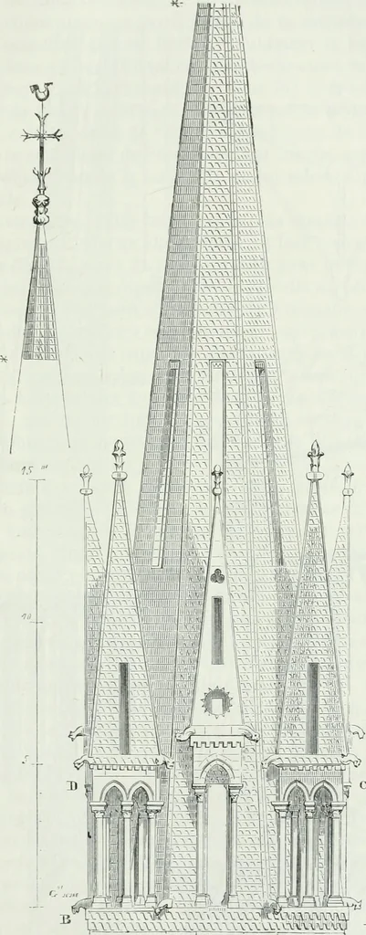 An illustration from Dictionnaire raisonné de l'architecture française du XIe au XVIe siècle, 1875, leaf 446