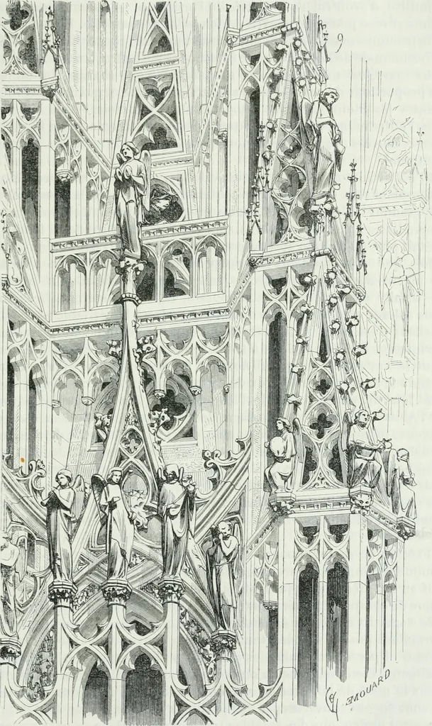 An illustration from Dictionnaire raisonné de l'architecture française du XIe au XVIe siècle, 1875, leaf 452