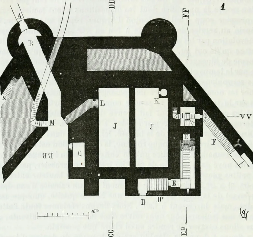 An illustration from Dictionnaire raisonné de l'architecture française du XIe au XVIe siècle, 1875, leaf 47