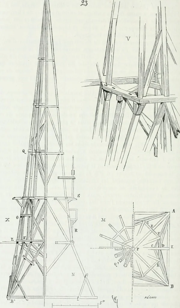 An illustration from Dictionnaire raisonné de l'architecture française du XIe au XVIe siècle, 1875, leaf 473