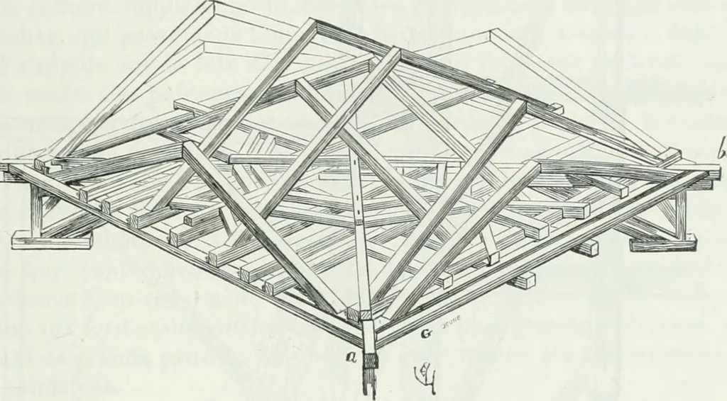 An illustration from Dictionnaire raisonné de l'architecture française du XIe au XVIe siècle, 1875, leaf 476