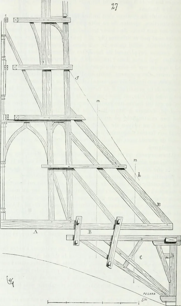 An illustration from Dictionnaire raisonné de l'architecture française du XIe au XVIe siècle, 1875, leaf 479