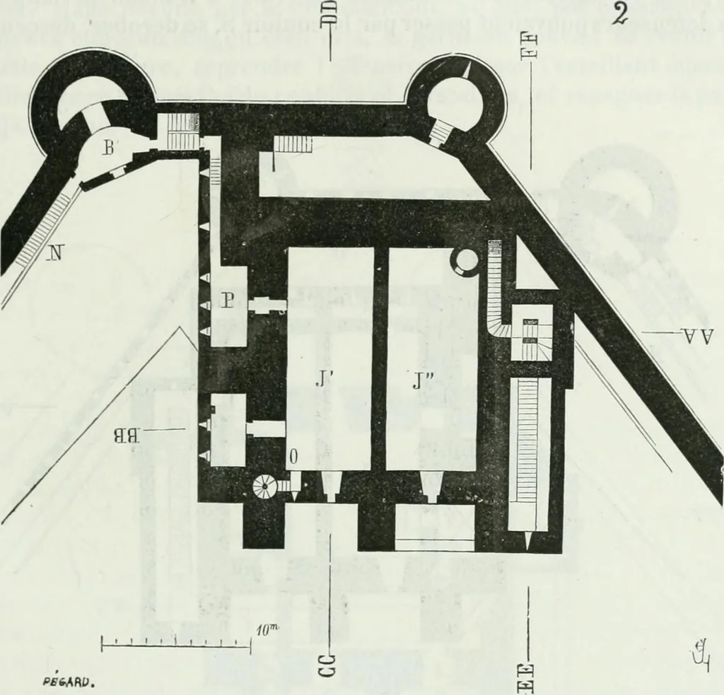 An illustration from Dictionnaire raisonné de l'architecture française du XIe au XVIe siècle, 1875, leaf 48