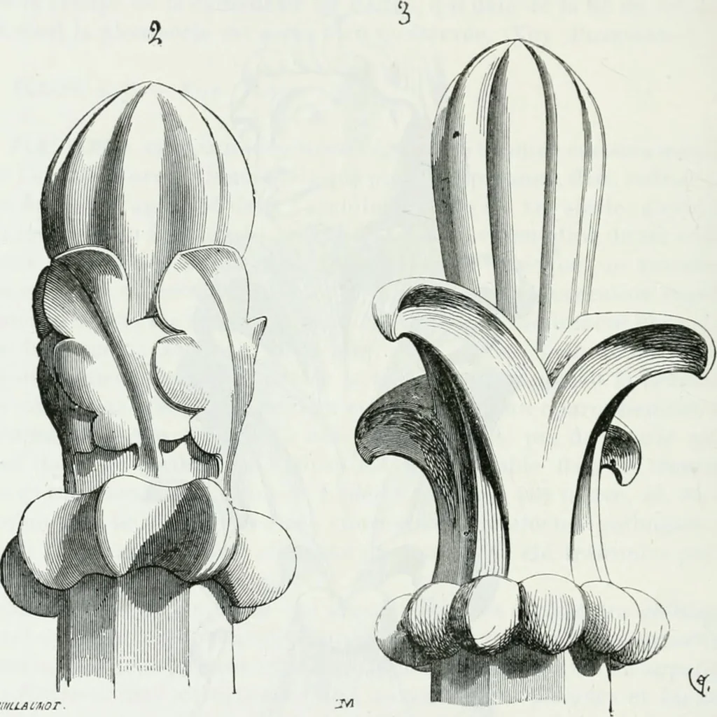 An illustration from Dictionnaire raisonné de l'architecture française du XIe au XVIe siècle, 1875, leaf 483