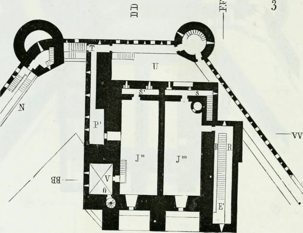 An illustration from Dictionnaire raisonné de l'architecture française du XIe au XVIe siècle, 1875, leaf 49