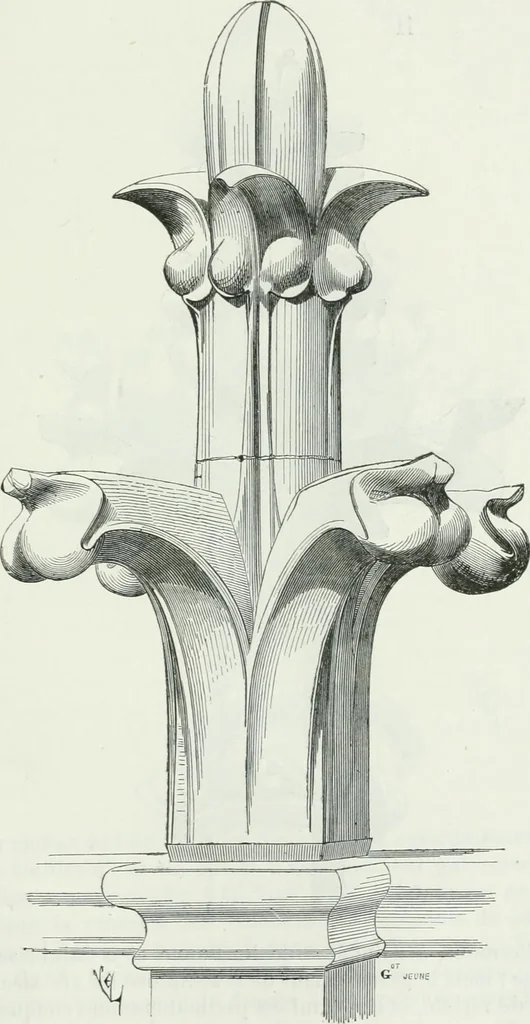 An illustration from Dictionnaire raisonné de l'architecture française du XIe au XVIe siècle, 1875, leaf 490