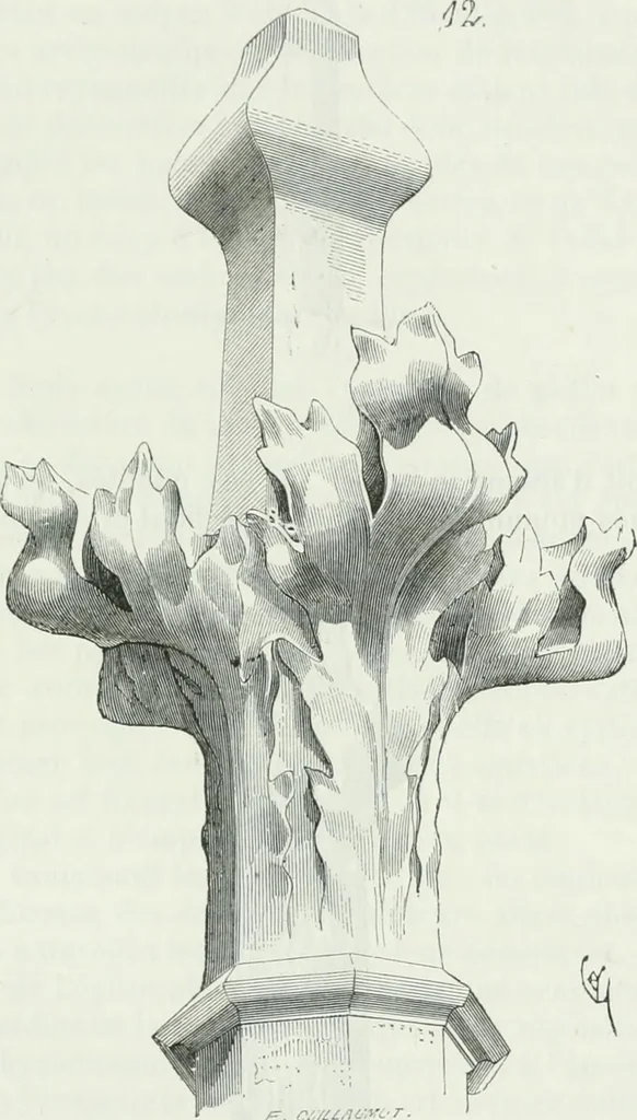 An illustration from Dictionnaire raisonné de l'architecture française du XIe au XVIe siècle, 1875, leaf 492