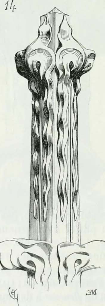 An illustration from Dictionnaire raisonné de l'architecture française du XIe au XVIe siècle, 1875, leaf 493
