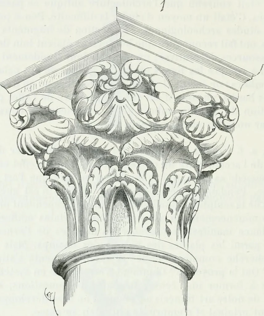 An illustration from Dictionnaire raisonné de l'architecture française du XIe au XVIe siècle, 1875, leaf 495