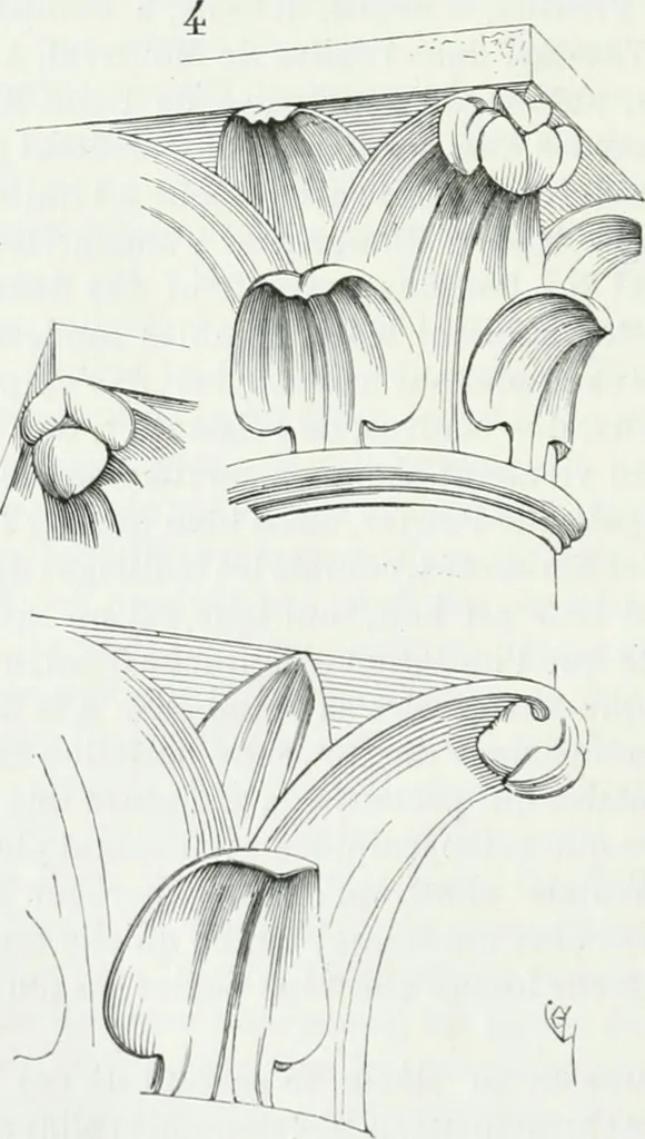 An illustration from Dictionnaire raisonné de l'architecture française du XIe au XVIe siècle, 1875, leaf 499