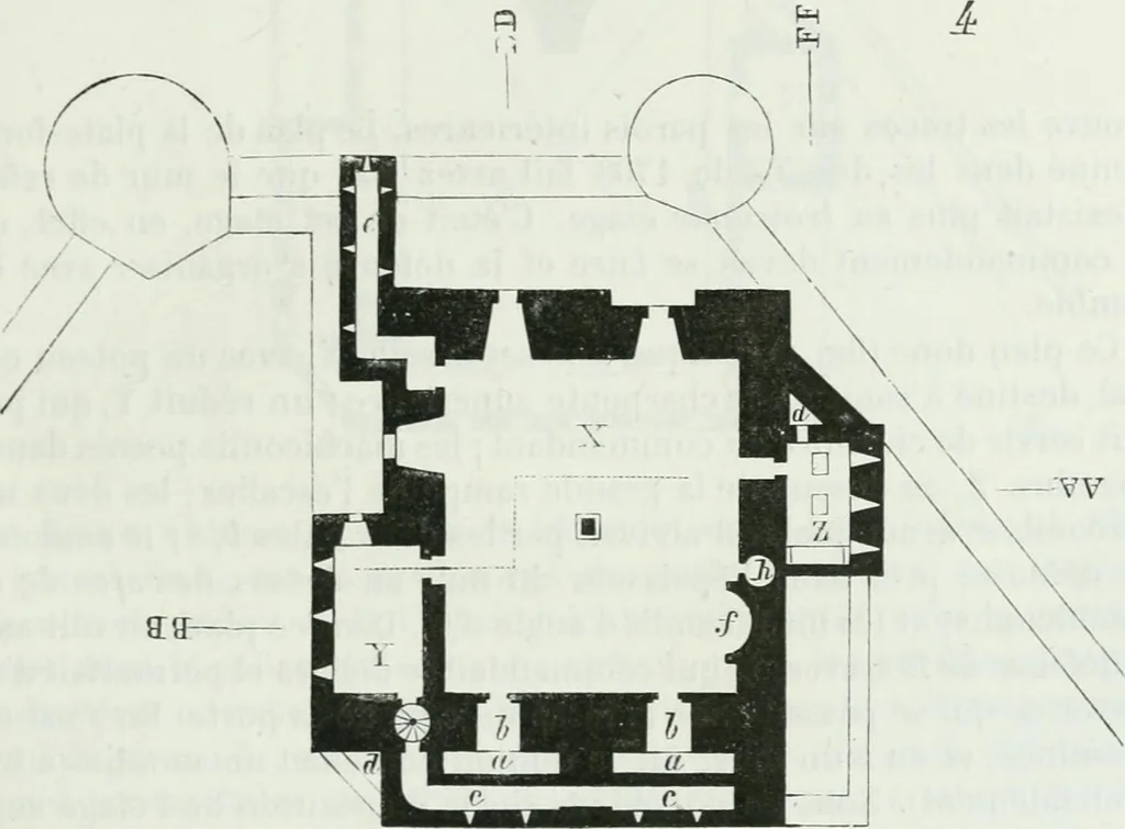 An illustration from Dictionnaire raisonné de l'architecture française du XIe au XVIe siècle, 1875, leaf 50