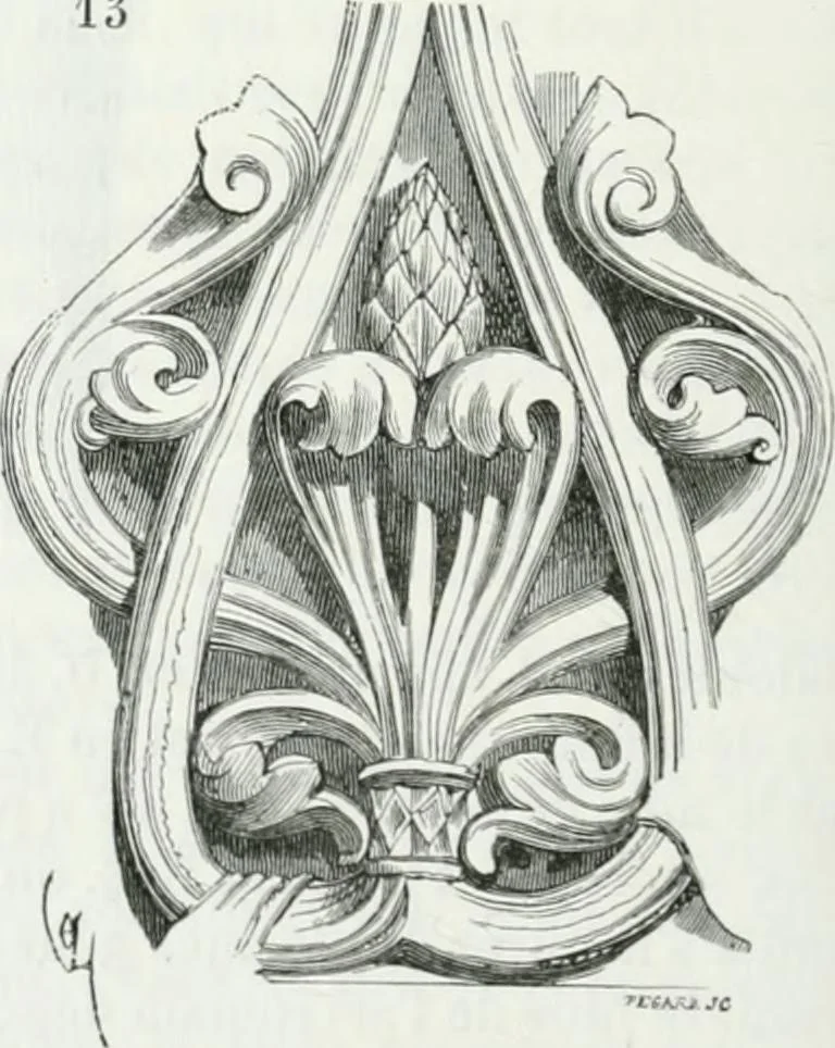 An illustration from Dictionnaire raisonné de l'architecture française du XIe au XVIe siècle, 1875, leaf 505