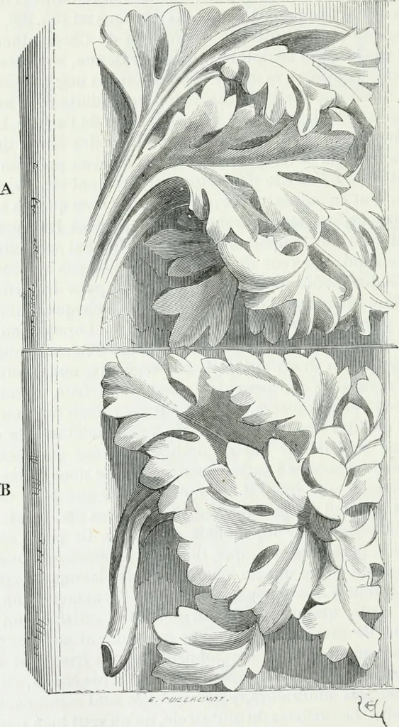 An illustration from Dictionnaire raisonné de l'architecture française du XIe au XVIe siècle, 1875, leaf 523