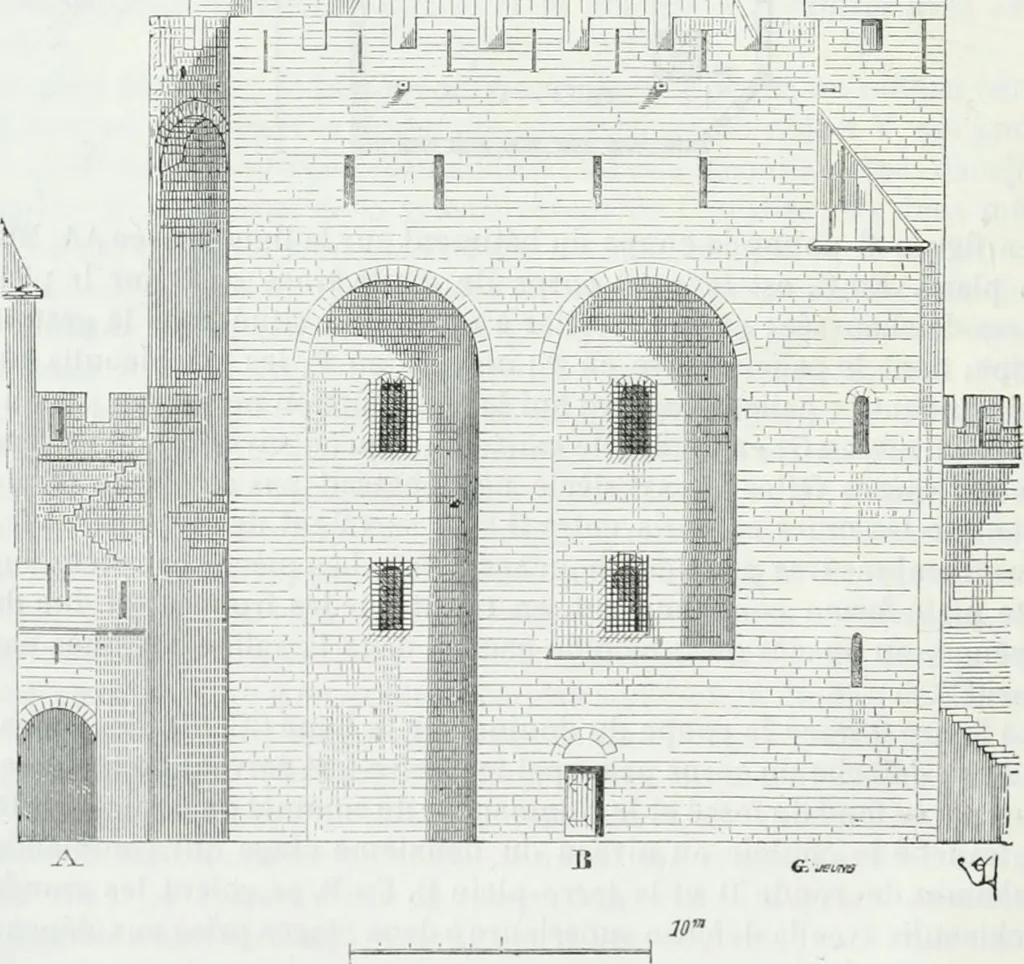 An illustration from Dictionnaire raisonné de l'architecture française du XIe au XVIe siècle, 1875, leaf 53