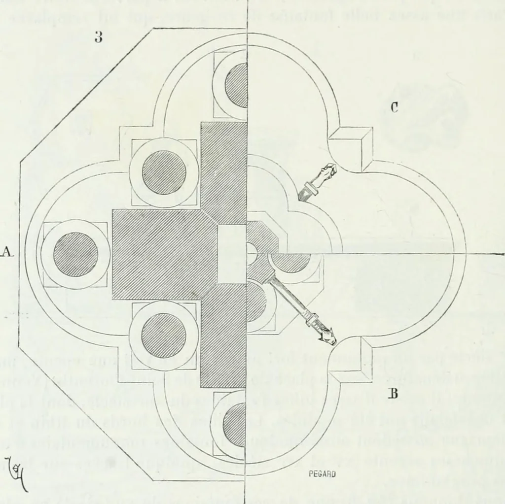An illustration from Dictionnaire raisonné de l'architecture française du XIe au XVIe siècle, 1875, leaf 539