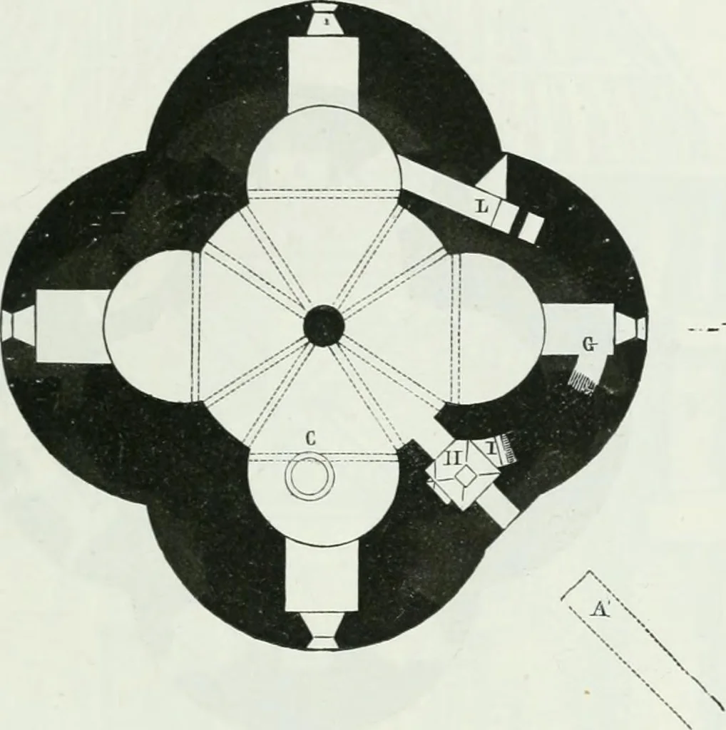 An illustration from Dictionnaire raisonné de l'architecture française du XIe au XVIe siècle, 1875, leaf 62